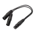 thumbnail image 1 of 3P XLR hembra Jack a doble 2 macho enchufe Y cable adaptador divisor 1 pie Likrtyny Para estrenar, 1 of 3
