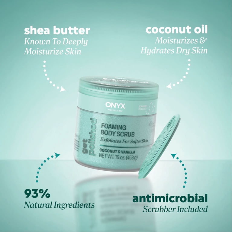 Foaming Shea Butter Body Scrub Coconut Vanilla, 16 oz photo 3