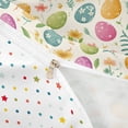 thumbnail image 4 of Erosebridal Happy Easter Twin Bedding,Vintage Multicolor Easter Eggs Duvet Cover Set For Kids Girls Reversible 2pcs,No Comforter, 4 of 6