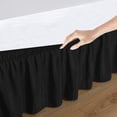 thumbnail image 3 of D.N.G. BEDDINGS 1 Piece Wrap Around Bed Skirt, 21 Inch Deep Pocket, 800 Thread Cotton 100% Egyptian Cotton, Full Size (54" x 75") Inch, Solid Black, 3 of 3