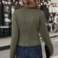thumbnail image 5 of Suede Jacket for Women, Notch Lapel Shacket Jacket, Fashion Button Coat, 2025 Fall Winter Overcoat Cropped Peacoat Trendy Design Coats(Green,XL), 5 of 5