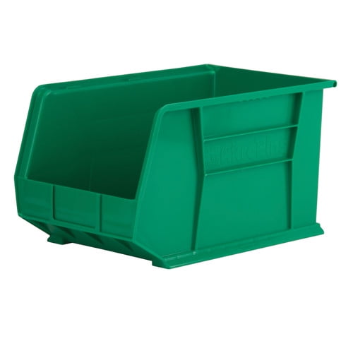 AkroMils 6 Pack of 18 x 11 x 10" Green AkroBins Plastic Storage Bin