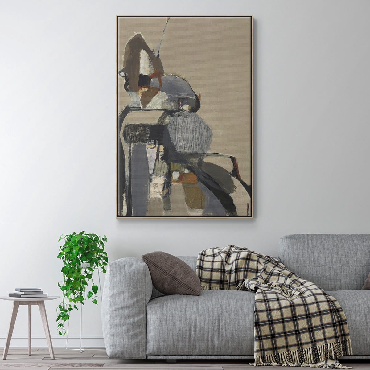Landslide Framed Premium Gallery Wrapped Canvas - Ready to Hang - 27 x 41 - Natural Wood Floating Frame