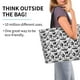 thumbnail image 2 of Fotbe Black White Halloween Bolsa Tote Estética de Lona con Estampado para Mujer - Bolsa Reutilizable de Hombro Casual para Vacaciones, Compras, Trabajo y Gimnasio, 2 of 8