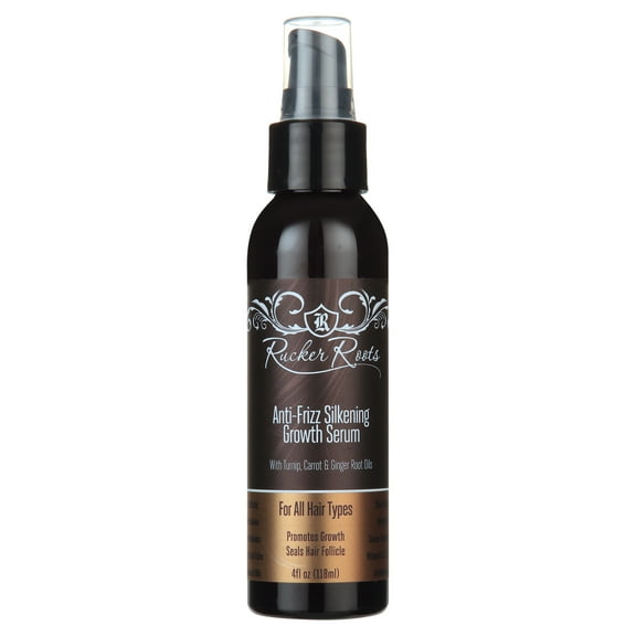 Rucker Roots Anti Frizz Silkening Growth Serum 4fl.oz., All Hair Types, Promotes Hair Growth, Unisex