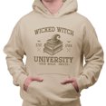 thumbnail image 2 of Wicked Witch University Hoodie Sweatshirt Unisex 4X-Large Sand, 2 of 5