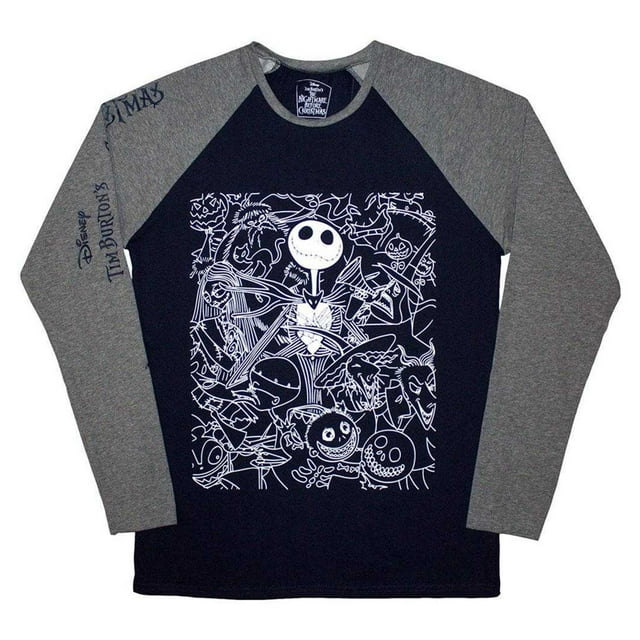 Nightmare Before Christmas T-Shirt à Manches Longues pour Adulte Jack Crow