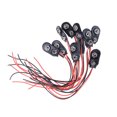 thumbnail image 5 of Paquete de 10 conectores de clip de batería de 9 V, conexiones de carcasa de cable de cuero sintético largo tipo T JAMW Sencillez, 5 of 5