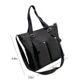 thumbnail image 2 of Xfvqtps Womens Shoulder Bag Multiple Pockets Large Capacity Adjustable Shoulder Strap Solid Color Simplicity Casual Canvas Crossbody Bags Black, 2 of 8
