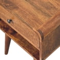 thumbnail image 5 of Artisan Furniture Solid Wood Avora Chestnut Nightstand with Drawer and open slot, 5 of 6