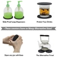 thumbnail image 3 of Coasters for Drinks Set of 6 with Holder, Silicone Coasters Tabletop Protection for Any Table Type, Dishwasher Safe (Black), 3 of 5