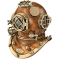 thumbnail image 3 of Vintage U.S Navy Mark V Copper Brass Diving Divers Helmet Antique SEA Nautical, 3 of 5