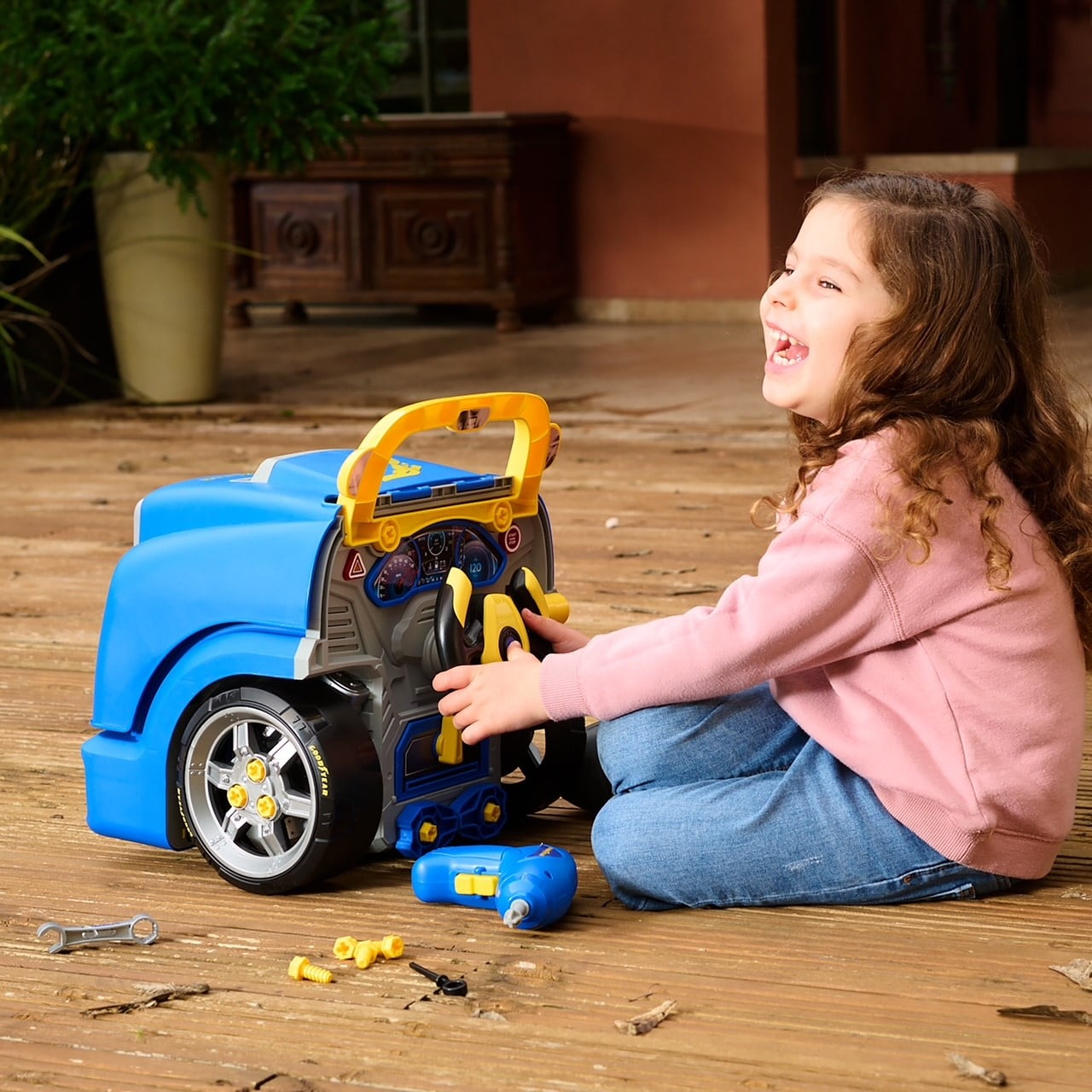 Goodyear Kids Car Engine Mechanic Repair Take Apart Playset, Multicolor, for Toddlers 3+