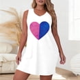 thumbnail image 2 of Fewfanhot Women's Sleepwear Valentine's Day Print Strappy Sleeveless Loose Long Nightgown – Soft & Cozy for Sleeping, Home Lounge Dress, 2 of 6