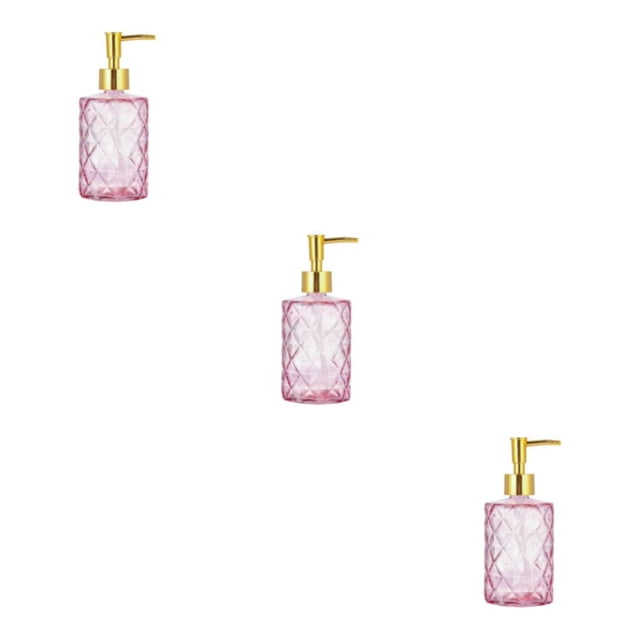 Matsuzay Dispensador de jabón reutilizable de gran capacidad y ecológico para dispensador de jabón manual reciclable cubierta rosa-dorada Type1 NO1