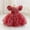 Red, variant on NAISIBABY Girls Flower Dress, Glitter Mesh Tutu Tulle Puff Sleeve Wedding Party Pageant Princess Dress Red 4T