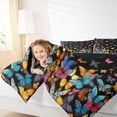 thumbnail image 3 of Erosebridal Multicolor Kawaii Butterflies Queen Comforter Set,Wild Animals Bedding Comforter Set For Girl Kids, Reversible 3pcs, 3 of 7