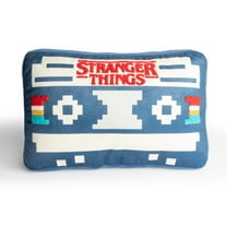 Stranger Things Retro Cassette Tape Decorative Pillow, Polyester Velboa, Navy, Netflix