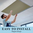 thumbnail image 6 of Sage Green Fluorescent Light Covers, Brown Solid Color Simple Abstract Magnetic Light Covers for Ceiling Lights, Fluorescent Ceiling Shade Filters for Classroom Bedroom Office 4x2Ft x 3PCS, 6 of 8
