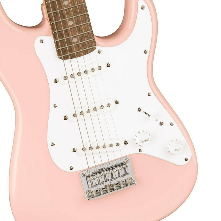 Squier Mini Stratocaster Electric Guitar (Shell Pink) - Walmart.com