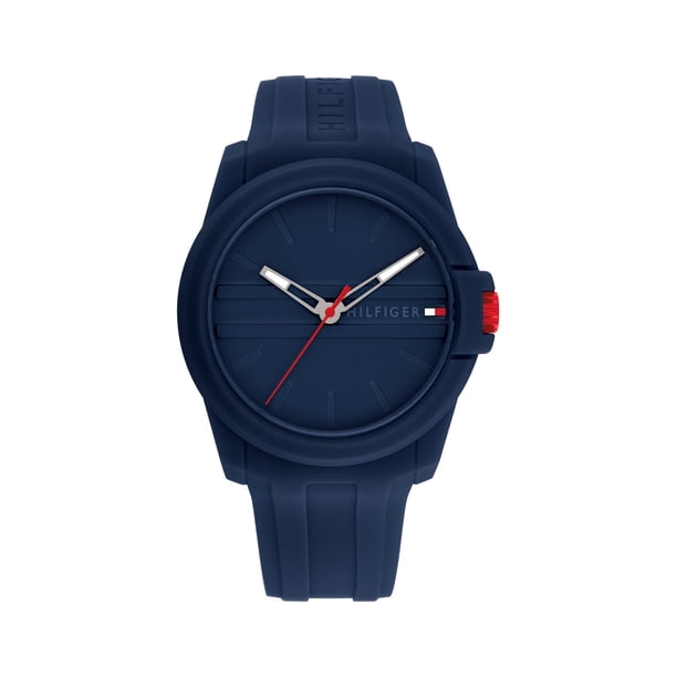 Tommy Hilfiger Casual 3H Reloj de Cuarzo - Reloj de Pulsera Deportivo de Silicona para Hombre - Resistente al Agua hasta 5 ATM/50 Metros - Moda Premium para Uso Diario - 44 mm