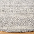 thumbnail image 3 of SAFAVIEH Abstract Henry Chevron Wool Area Rug, Light Blue/Ivory, 6' x 6' Round, 3 of 11