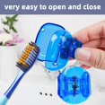 thumbnail image 4 of 4 Pack Travel Toothbrush Head Covers Toothbrush Protector Cap Brush Pod Case Protective Portable Plastic Clip for Household Travel, Camping, Bathroom, School, Business, 4 of 8