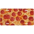 thumbnail image 2 of 3D Pizza Pepperoni License Plate Decorative Front Car Metal Plates Cover Vanity Tag Metal Car Plate Aluminum Novelty License Plate 6 X 12 Inch, 2 of 9