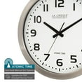 thumbnail image 2 of La Crosse Technology® La Crosse Technology® 16" Brushed-metal Atomic Wall Clock, 2 of 5