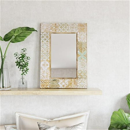 Aspire Home Accents 7371 Nyah Wood Wall Mirror 44 Multi Color