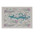 thumbnail image 1 of Sea Monster Cutting Board, Mythological with Long Hair Jellyfish Fish, Decorative Tempered Glass Cutting and Serving Board, in 3 Sizes, by Ambesonne, 1 of 2