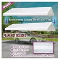 MiaHltTia 10x20 ft Carport Replacement Canopy Garage Top Cover Tent