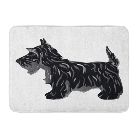 NUDECOR Scotty Black Scottie Dog Terrier Silhouette Doormat Floor Rug Bath Mat 30x18 inch