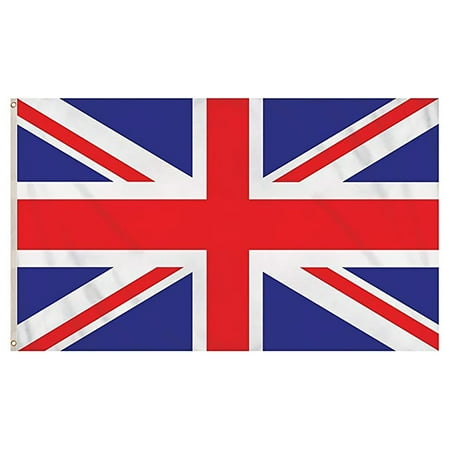 

ZHENYANGli Flag British Flag 3x2FT UK Flag Indoor Outdoor Quality Polyester with Color and Brass Decorations