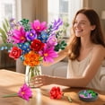 thumbnail image 4 of Set de Construcción de Ramo de Flores CUBIMANA 1054 Piezas con Luz LED, 4 of 9