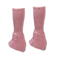 thumbnail image 3 of Calentadores de piernas de patinaje sobre hielo con decoración rinestas de calcetines de patinaje de hielo calentadores de piernas de tejido Rosa, 3 of 8
