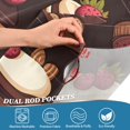 thumbnail image 4 of Yayeee Kitchen Valance Rod Pocket 54" x 18" Living Room Window Curtain, Sweet Cakes, 4 of 6