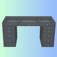 thumbnail image 2 of Impressions Vanity SlayStation 2.0 Makeup Vanity Table with 5 Drawer Units Bundle (Charcoal), 2 of 4