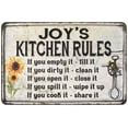 thumbnail image 1 of Joy's Kitchen Rules Chic Sign Vintage Decor 8x12 Metal Sign 108120032233, 1 of 1