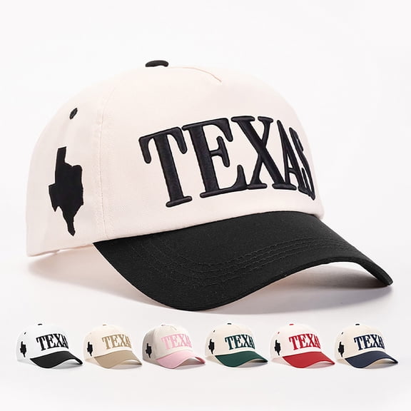 HuangHuanChen Trucker Hats Blank Hats Adjustable Baseball Caps for Men and Women TEXAS Letter Embroidered Two Tone Baseball Cap Unisex Casual Sports Sun Hat Navy A