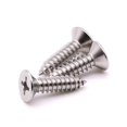 thumbnail image 3 of XINQIHANG #12 x 1" (50 pcs) Stainless Flat Head Phillips Drive Sheet Metal Tek Screws, 304 (18-8) Stainless Steel Screw for Wood, Countersunk Head Wood Screw, Self Tapping Screws, 3 of 7