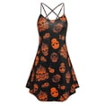 thumbnail image 1 of Vestido de cráneo de halloween de halloween Rosegal Vestidos casuales de talla grande, 1 of 5