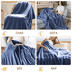 thumbnail image 5 of Cobija, Mantas Decorativas Azules con Diseño de Ondas de Waffle, Mantas de Felpa Súper Suaves y Peludas de 260GSM, Lujosas, Ligeras y Transpirables para Sofá, Silla, Cama, Ideal para Regalo, Viaje, O, 5 of 7