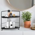 thumbnail image 2 of GHSDFBB Bathroom Organizers Countertop, 2-Tier Corner Shelf, Counter Organizers, Bathroom Storage, Makeup Cosmetic Perfume Vanity Organizers for Bathroom Washroom Kitchen Spice Rack, 2 of 7