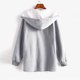 thumbnail image 5 of Pntutb Mujer Otoño/Invierno Color sólido Solapa Manga larga Cárdigan Chaqueta con capucha de felpa tops Rollbacks Pntutb Pntutb-4013, 5 of 9