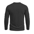 thumbnail image 6 of Tisuna Men Long Sleeve T-Shirts Cozy V Neck Tops Men Solid Tee Shirts For Sport Workout Size L, 6 of 8