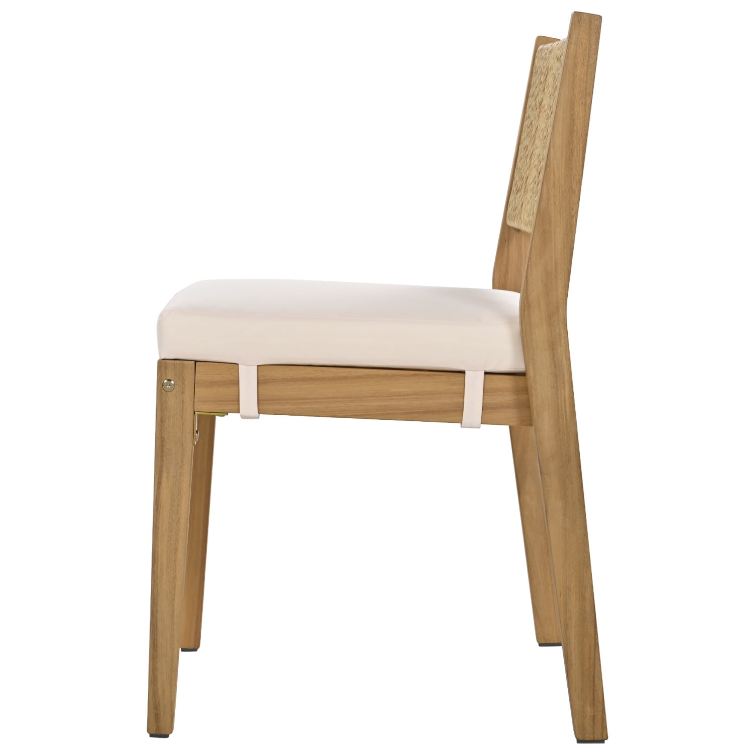 Harper & Bright Designs Patio Outdoor Acacia Wood Dining Set for 4, 5 Pieces All Weather Farmhouse Dining Furniture Set with Table and 4 Chair for Outdoor Garden Porch, Beige