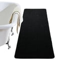 thumbnail image 1 of Alfombra de baño LOCHAS Luxury Shaggy, 60 x 180 cm, absorbente, color negro, 1 of 7