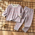 thumbnail image 5 of Amidoa Girls 2 Piece Outfits Fall Winter Clothes Soft Print Long Sleeves Top and Casual Pants Kids Clothing Sets Wine Size 9 Years, 5 of 5