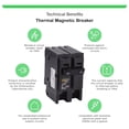 thumbnail image 2 of Square D by Homeline 100 Amp Mini Circuit Breaker, 2 Pole, 120/240V , 10kA Breaking Capacity, Plug in Mount, Standard Type, Residential Use (‎HOM2100CP), 2 of 3